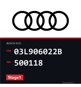 Audi A4 03L906022B 500118 Stage1 tuning file