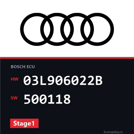 Audi A4 03L906022B 500118 Stage1 tuning file