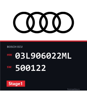 Audi A4 03L906022ML 500122 Stage1 tuning file