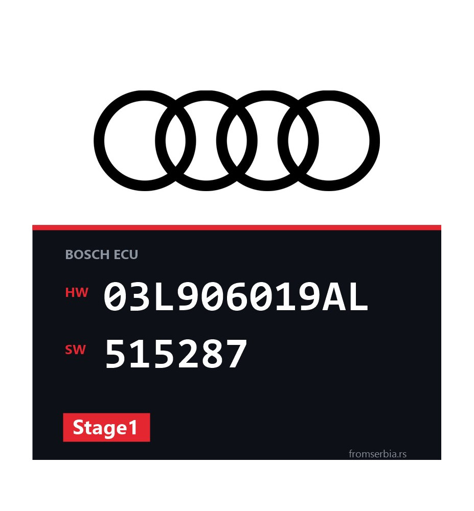 Audi A4 03L906019AL 515287 Stage1 tuning file