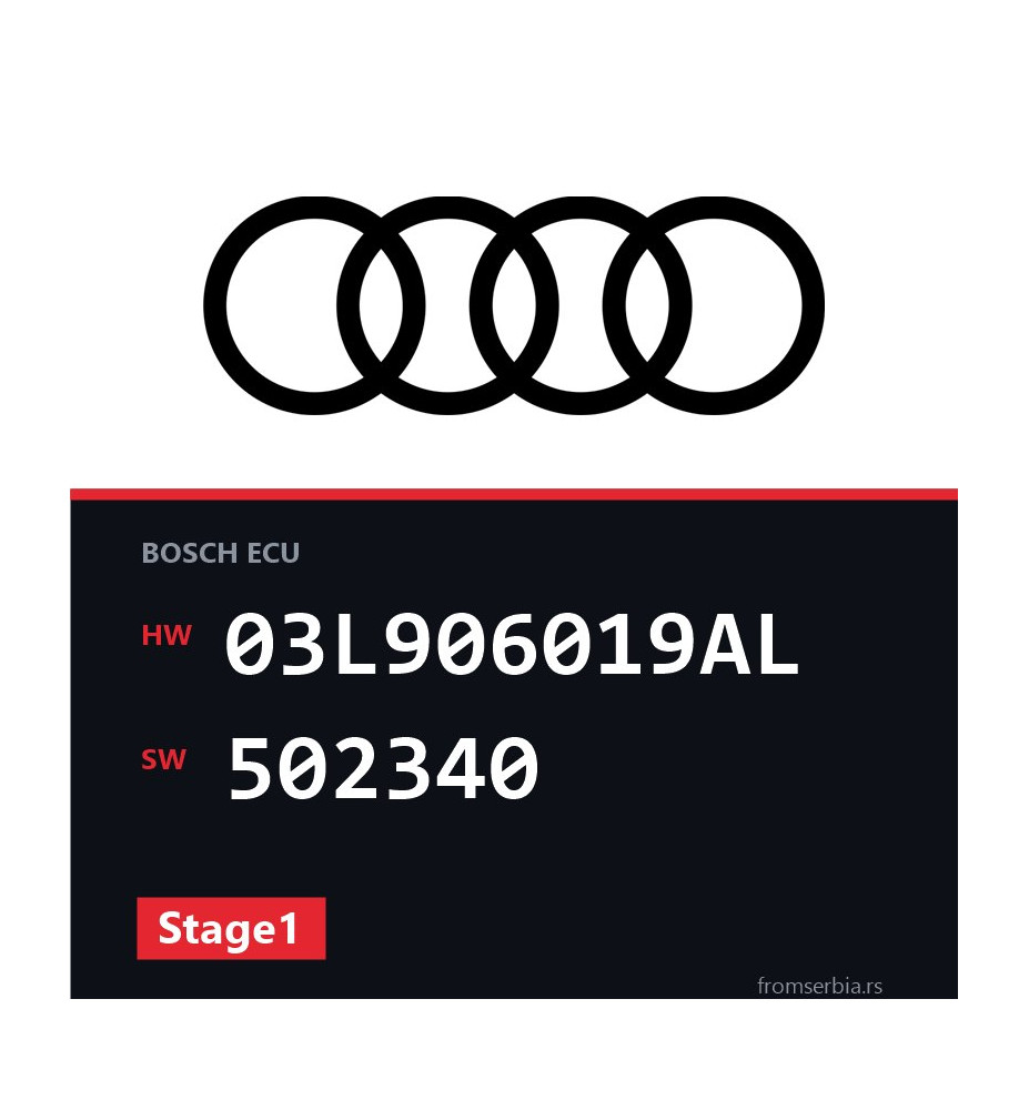 Audi A4 03L906019AL 502340 Stage1 tuning file