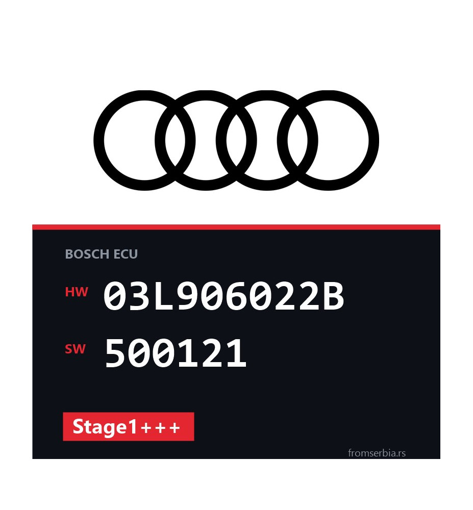 Audi A4 03L906022B 500121 Stage1+++ tuning file