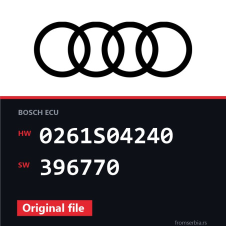 Audi A4 0261S04240 396770 Stage1 tuning file