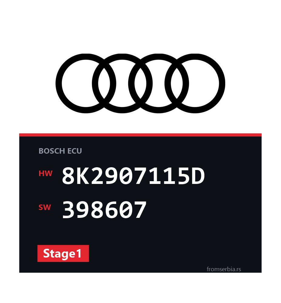 Audi A4 8K2907115D 398607 Stage1 tuning file