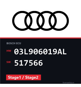 Audi A4 03L906019AL 517566 Stage1 / Stage2 tuning file