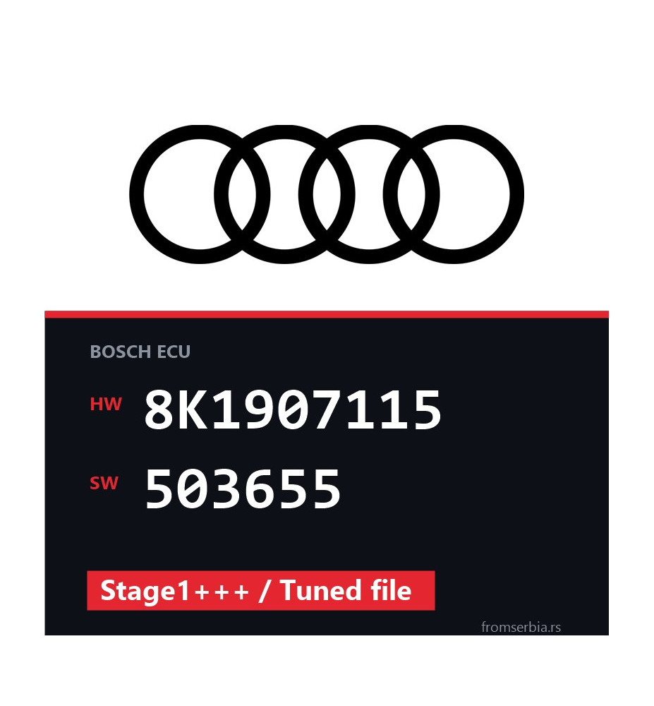 Audi A4 8K1907115 503655 Stage1+++ / Tuned file tuning file