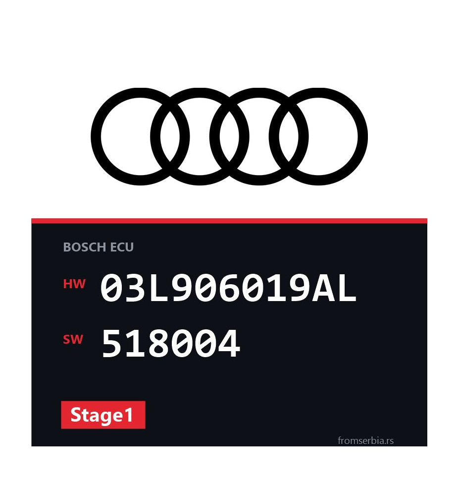 Audi A4 03L906019AL 518004 Stage1 tuning file