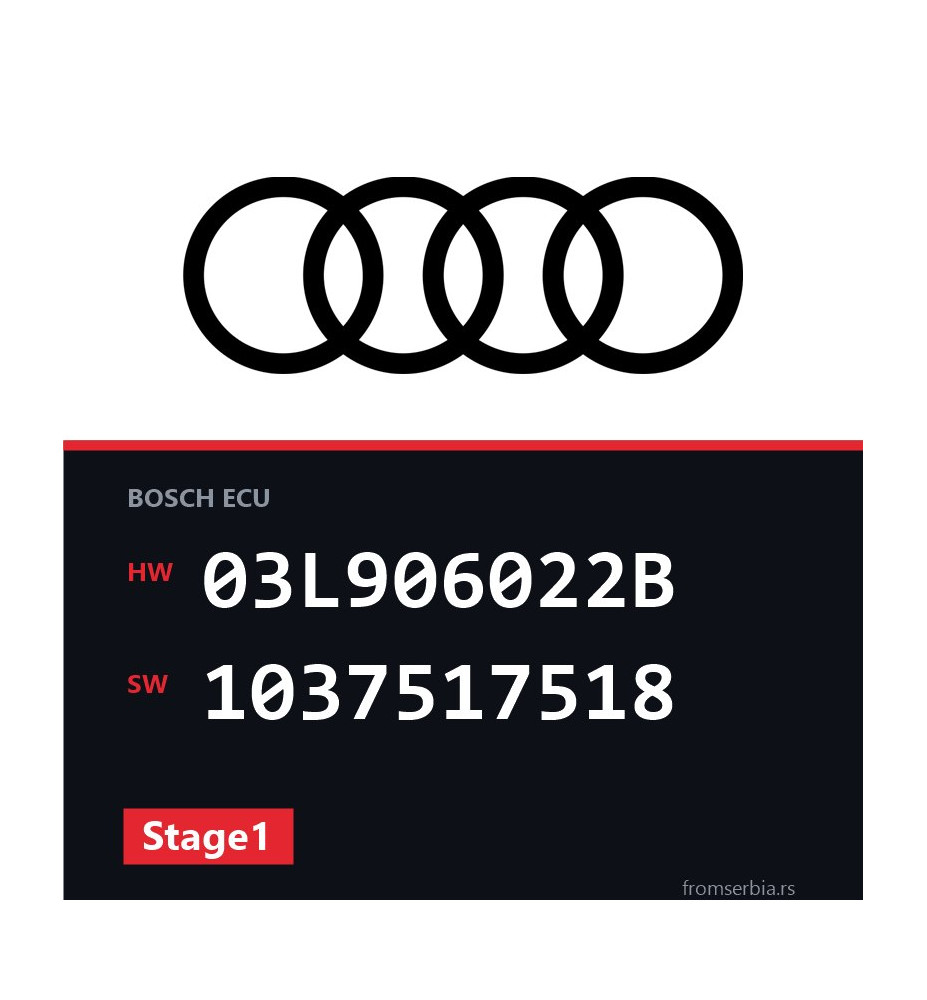 Audi A4 03L906022B 1037517518 Stage1 tuning file