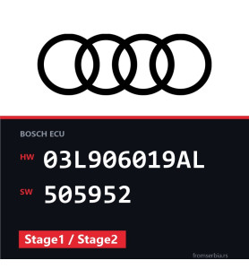 Audi A4 03L906019AL 505952 Stage1 / Stage2 tuning file