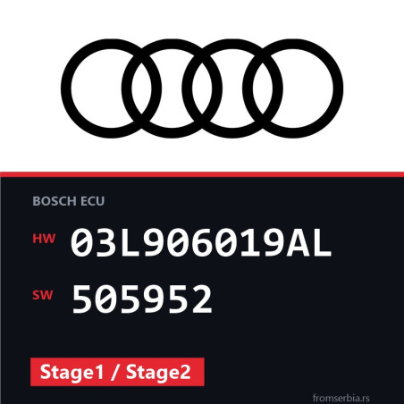 Audi A4 03L906019AL 505952 Stage1 / Stage2 tuning file