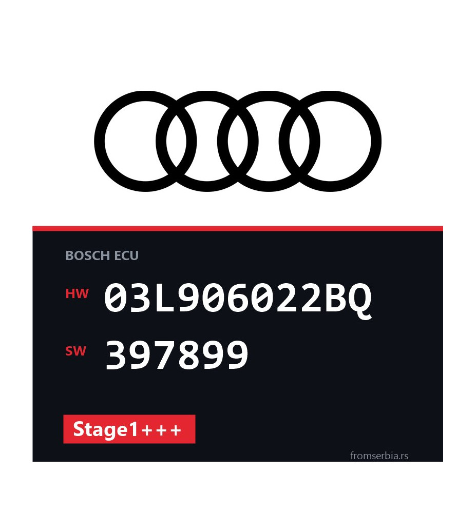 Audi A4 03L906022BQ 397899 Stage1+++ tuning file