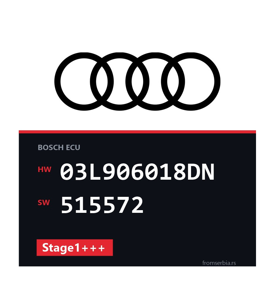 Audi A4 03L906018DN 515572 Stage1+++ tuning file