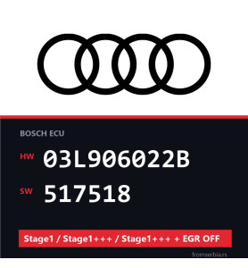 Audi 03L906022B 517518 Stage1 / Stage1+++ / Stage1+++ + EGR OFF file