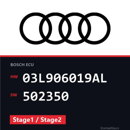 Audi A4 03L906019AL 502350 Stage1 / Stage2 tuning file