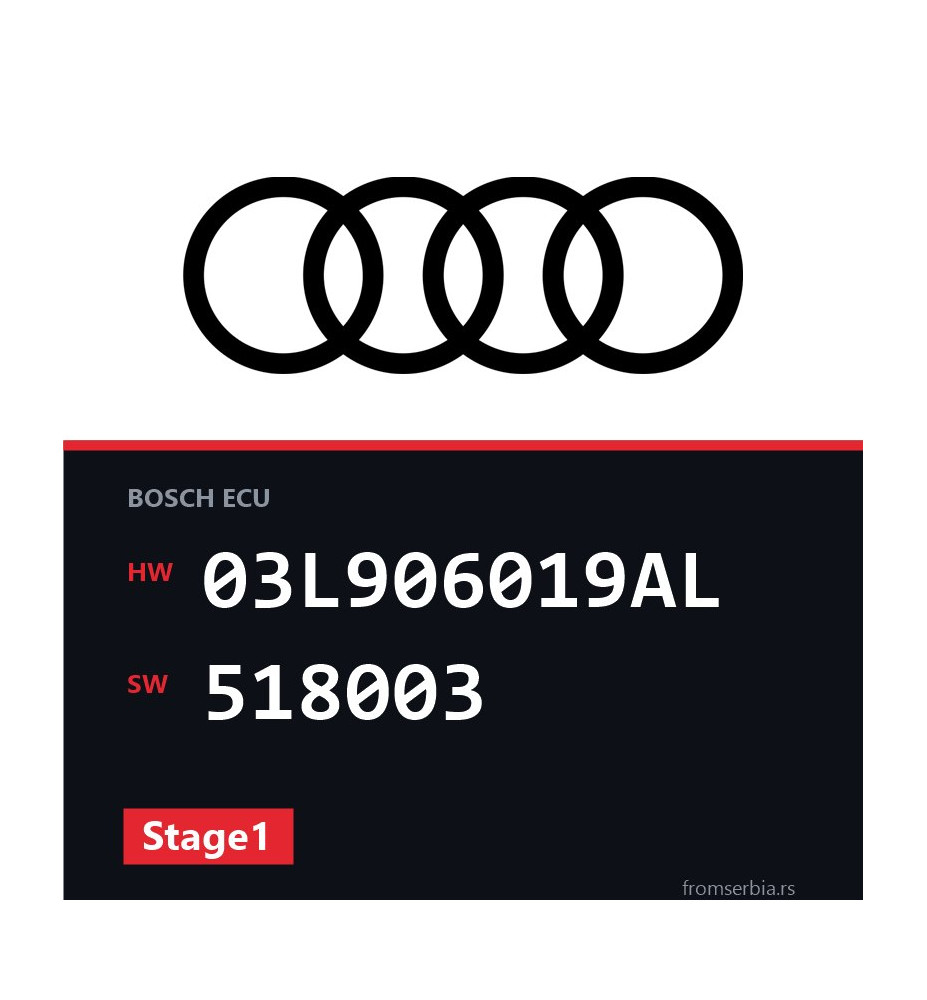 Audi A4 03L906019AL 518003 Stage1 tuning file
