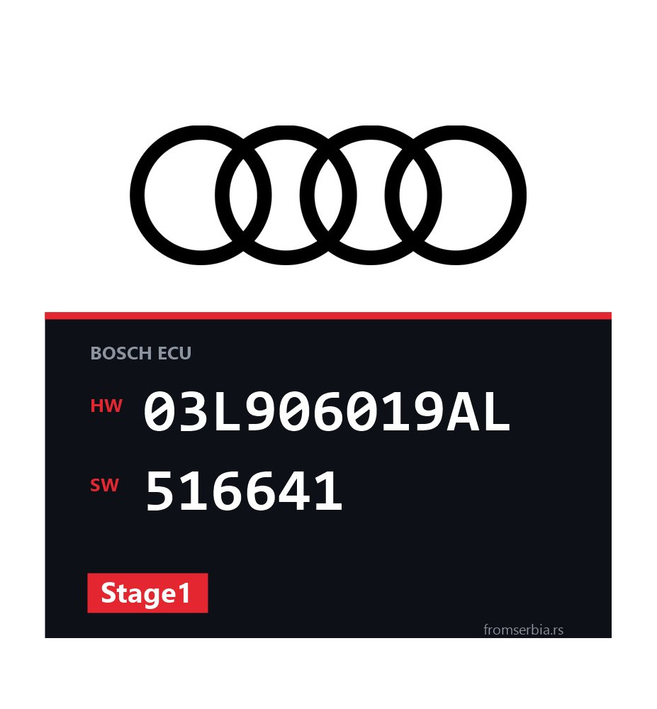 Audi A4 03L906019AL 516641 Stage1 tuning file