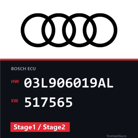 Audi A4 03L906019AL 517565 Stage1 / Stage2 tuning file