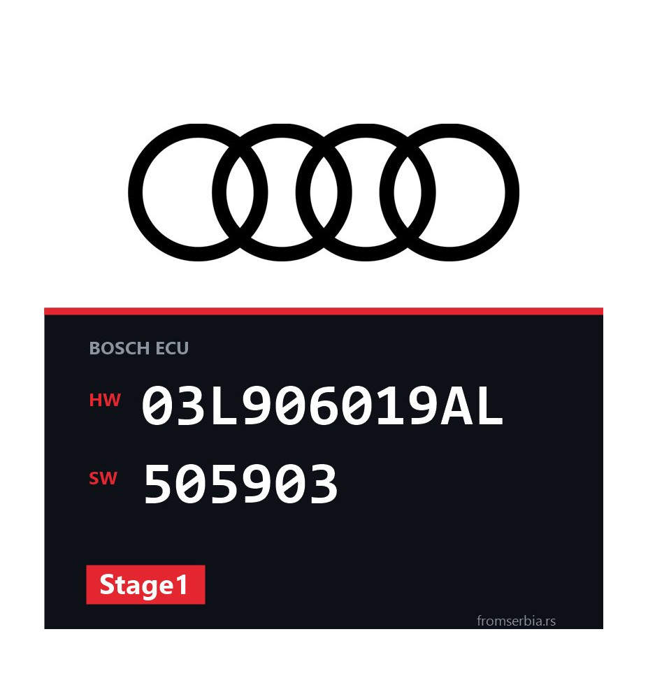 Audi A4 03L906019AL 505903 Stage1 tuning file