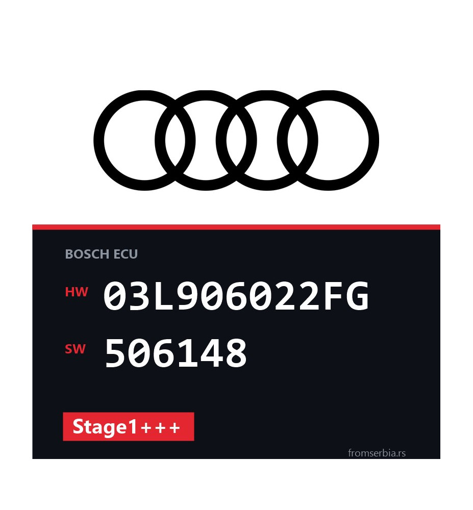 Audi A4 03L906022FG 506148 Stage1+++ tuning file