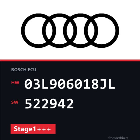 Audi A4 03L906018JL 522942 Stage1+++ tuning file