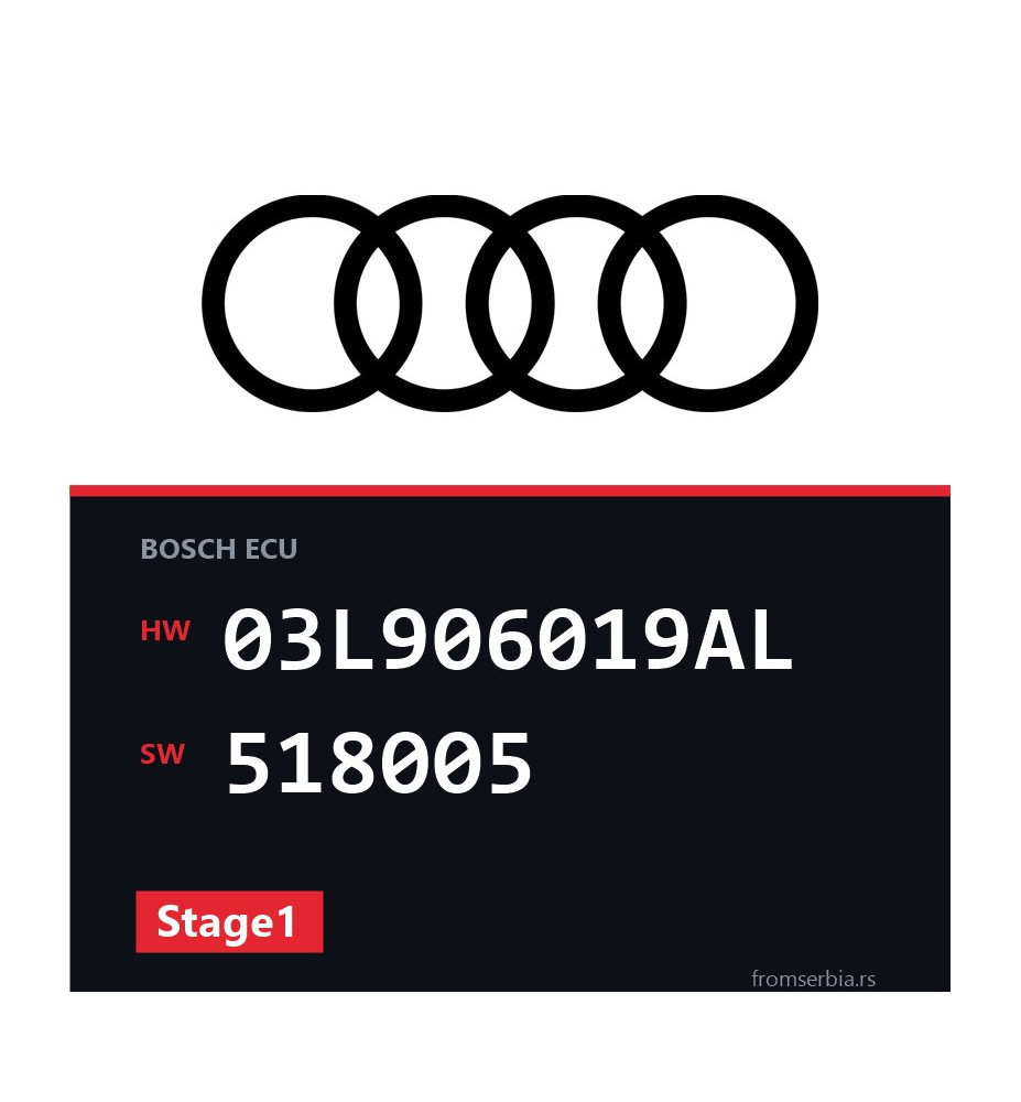 Audi A4 03L906019AL 518005 Stage1 tuning file