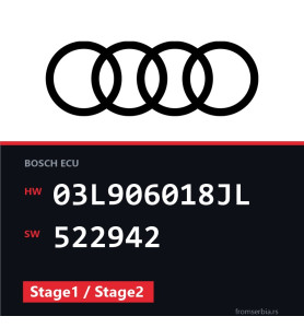 Audi A4 03L906018JL 522942 Stage1 / Stage2 tuning file
