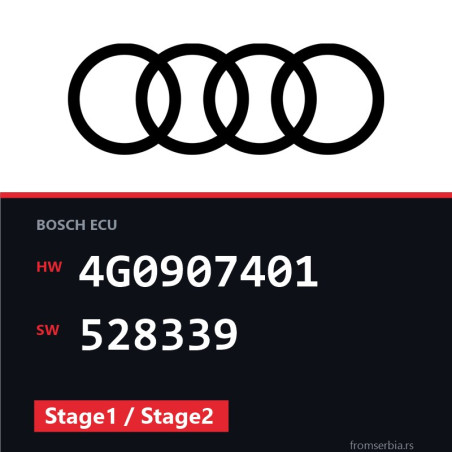 Audi A4 4G0907401 528339 Stage1 / Stage2 tuning file
