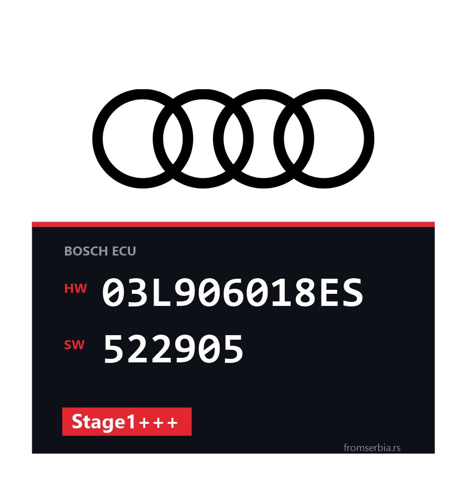 Audi A4 03L906018ES 522905 Stage1+++ tuning file