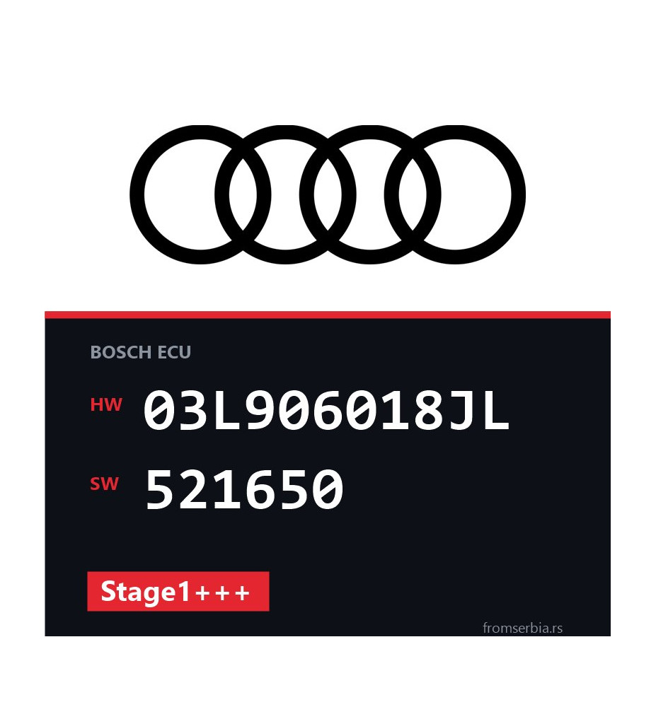 Audi A4 03L906018JL 521650 Stage1+++ tuning file
